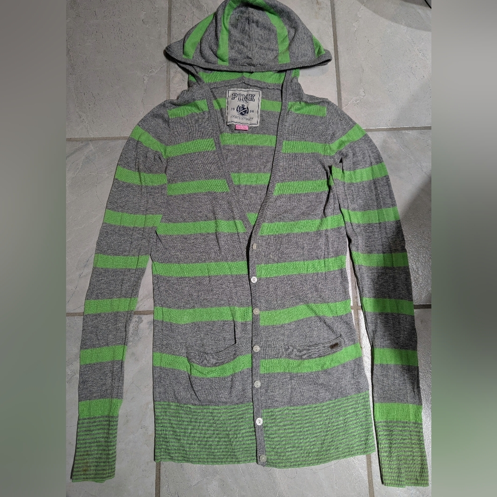 Victorias Secret Pink Hooded Cardigan